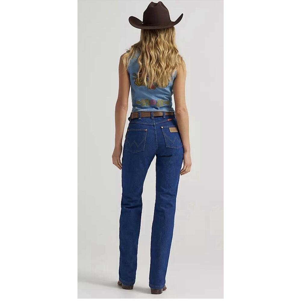 Wrangler A102 3040 womens Cowboy Cut Slim Fit Natural Rise Waist Jeans 7 X 36 - Picture 4 of 14